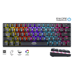 Teclado Gamer Mecánico RGB 64 Teclas Enkore Kingdom ENK1008 en oferta