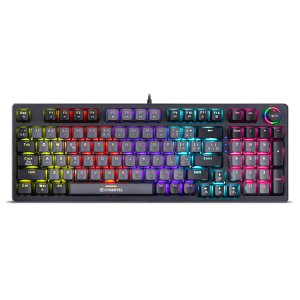 TECLADO MECANICO GAMER CYBERTEL STRIKER CBX-K1005 RAINBOW en oferta